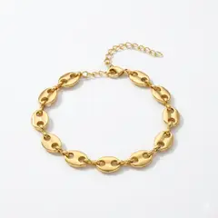 STAINLESS STEEL - Pulsera Eslavones Tipo Gucci En Acero Inoxidable + Caja