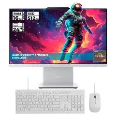 Lenovo - TODO EN UNO 24ARR9 RYZEN 5-7535HS 16GB RAM 512GB SSD 23.8 FHD
