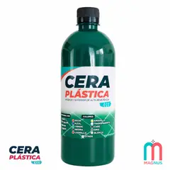 GENERICO - Cera Plástica Eco 1 Litro para Pisos Rústicos – Base Agua – Antideslizante – No Mancha Verde Oscuro