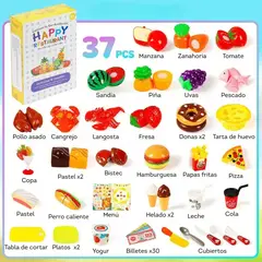 GENERICO - Juego corte de frutas verduras y alimentos para niños Didactico, Aprendizaje