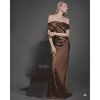 CAMILA SARMIENTO - VESTIDO LARGO VITA COCOA