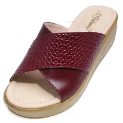 GENERICO - Sandalias Dama Cuero Tacón Corrido Alto