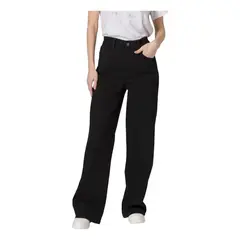 CAT - Pantalon Mujer DENIM WIDE LEG Negro