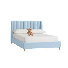 EKONOMODO COLOMBIA - Base Cama Con Espaldar Sencillo Infantil Bony 100X190X115 Azul Cielo