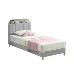 EKONOMODO COLOMBIA - Base Cama Con Espaldar Semidoble Infantil Fenix 120X190X115 Gris
