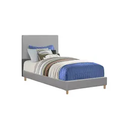 EKONOMODO COLOMBIA - Base Cama Con Espaldar Sencillo Infantil Nino 100X190X115 Gris