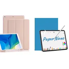 GENERICO - Forro Funda Smart Case Para ipad 10.2 7/8/9 gen + Lapiz + Paperlike