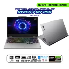 LENOVO - PORTATIL GAMER LEGION 5/ RYZEN 7 250/ RTX 5060 8GB/ 15.6" 165HZ/ RAM 16GB - SSD 1.5GB