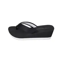 TOMMY HILFIGER - Sandalias negro con logo para playa