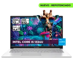 ASUS - PORTATIL VIVOBOOK INTEL CORE I5-1334U 12 GB RAM 512 GB SSD 15,6" FHD COLOR PLATEADO