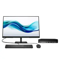 HP - PC Pro Mini 400 G9P Intel Core I7 14700T SSD 512GB DDR5 16GB 23.8" V24v G5 FHD Windows 11 Pro