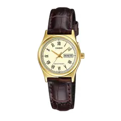 CASIO - Reloj Para Mujer Clasica LTP-V006GL-9BUDF Esfera Amarilla Numeros Romanos
