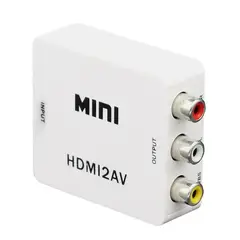 GENERICO - Convertidor Adaptador Hdmi Hdtv A Rca Av Televisores Viejos Blanco