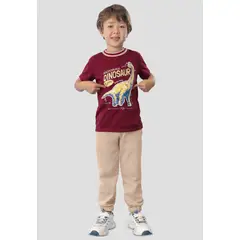 MARKETING PERSONAL - Conjunto Infantil Masculino Merlot-Latte Mp 113079