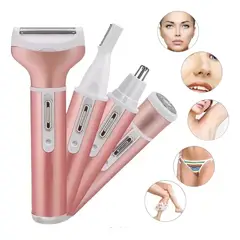 SKY - Depiladora Pro Gemei GM-3074 Recargable 4 Cabezales Mujeres Piernas