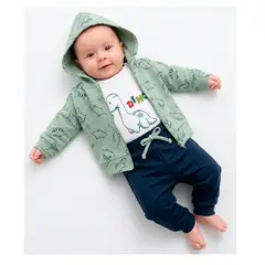 BABY KDS - Conjunto Bebe Niño 3 Piezas Verde - glotoncitos