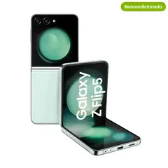 SAMSUNG - Celular Galaxy Z Flip 5 256 GB Verde Reacondicionado + Garantía extendida + Panel Solar