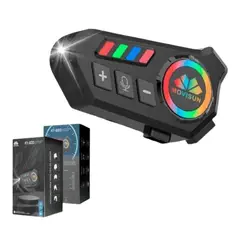 MOVISUN - Intercomunicador Para Casco KY-600 - Bluetooth 5.0 y Linterna