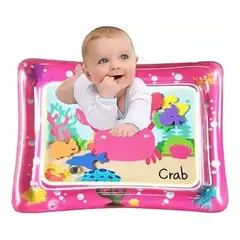 TIENDITA DEL BEBE IMPORTADORA MC - Tapete De Agua Inflable Para Bebé Azul Estimulación sensorial y divertido Rosado