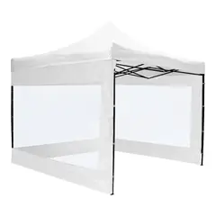 GENERICO - Carpa Toldo Retractil Plegable 3X3 Con Paredes Transparentes Para Jardín Color Gris