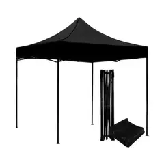GENERICO - Toldo Plegable 3X3 Carpa Impermeable Y Retráctil Color Negro