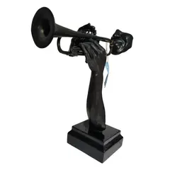 GENERICO - Figura decorativa Músico abstracto trompetista 44 cm Almalu