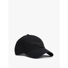 TOMMY HILFIGER - Gorra negra de béisbol con logo bordado
