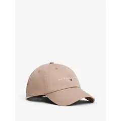 TOMMY HILFIGER - Gorra beige de béisbol con logo bordado