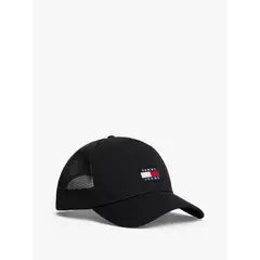 TOMMY HILFIGER - Gorra negra heritage trucker con logo