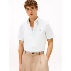 TOMMY HILFIGER - Camisa verde Heritage de manga corta