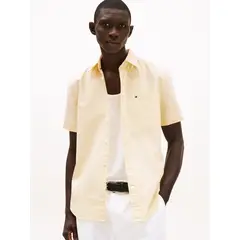TOMMY HILFIGER - Camisa amarilla Heritage de manga corta