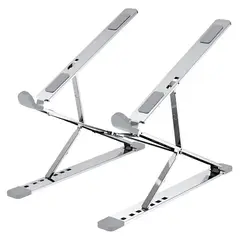 INNOVA - Base Para Pc Laptop Soporte Aluminio Ajustable Ergo Innovo Gris