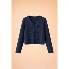 ALGODON Y COCO - Sweater espiga azul