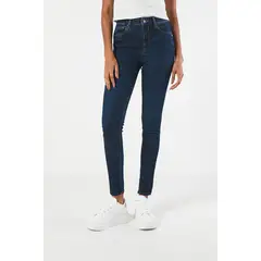 KOAJ - Jean push up tiro alto azul oscuro con pinzas posterior Mujer