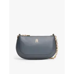 TOMMY HILFIGER - Bolso gris cruzado con correa de cadena
