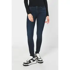 KOAJ - Jean push up azul intenso tiro alto con realce posteri Mujer