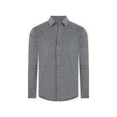 PERRY ELLIS - Camisa Sport con Microdiseño CS00915