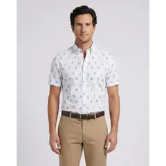 PERRY ELLIS - Camisa Sport Blanco Classic Fit CS00884C