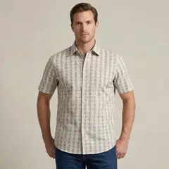 PERRY ELLIS - Camisa Sport Azul Classic Fit CS00906