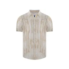 PERRY ELLIS - Camisa Sport Beige Classic Fit CS00890