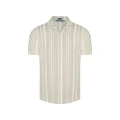 PERRY ELLIS - Camisa Sport Beige Classic Fit CS00886