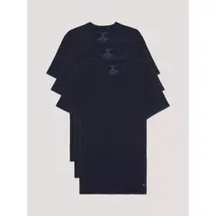 TOMMY HILFIGER - Pack azul de 3 camisetas de cuello redondo con logo