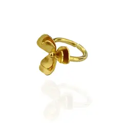 MERAKI - Anillo mujer de flor bañado en oro 24kt - Anillo ajustable - Anillo elegante