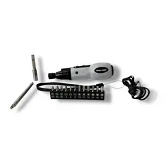 BLACK & WHITE - Atornillador Inalambrico + 12 Accesorios 10Nm 4V Black&White