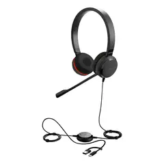 JABRA - Audífonos Diadema Evolve 20 Ms Estéreo Usb Tipo C / A Negro