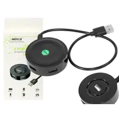 RAMITECH - Hub Puerto Usb Expansor Para Pc 4 Puertos, 2.0 Con Cable