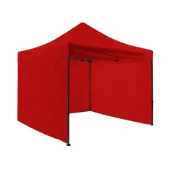 GENERICO - Carpa Toldo 3 X 3 Con Paredes Lona Impermeable Retráctil Color Rojo