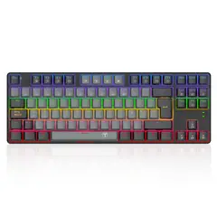 T-DAGGER - Teclado Bora Lite Rainbow T-TGK313GB-LIT Gris-Negro Español