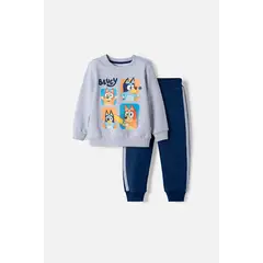 BLUEY - Conjunto de pantalón largo azul para niño 2T a 6T