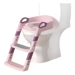 TIENDITA DEL BEBE IMPORTADORA MC - Escalera Baño Niños Asiento De Inodoro Infantil Con Escalera Rosado